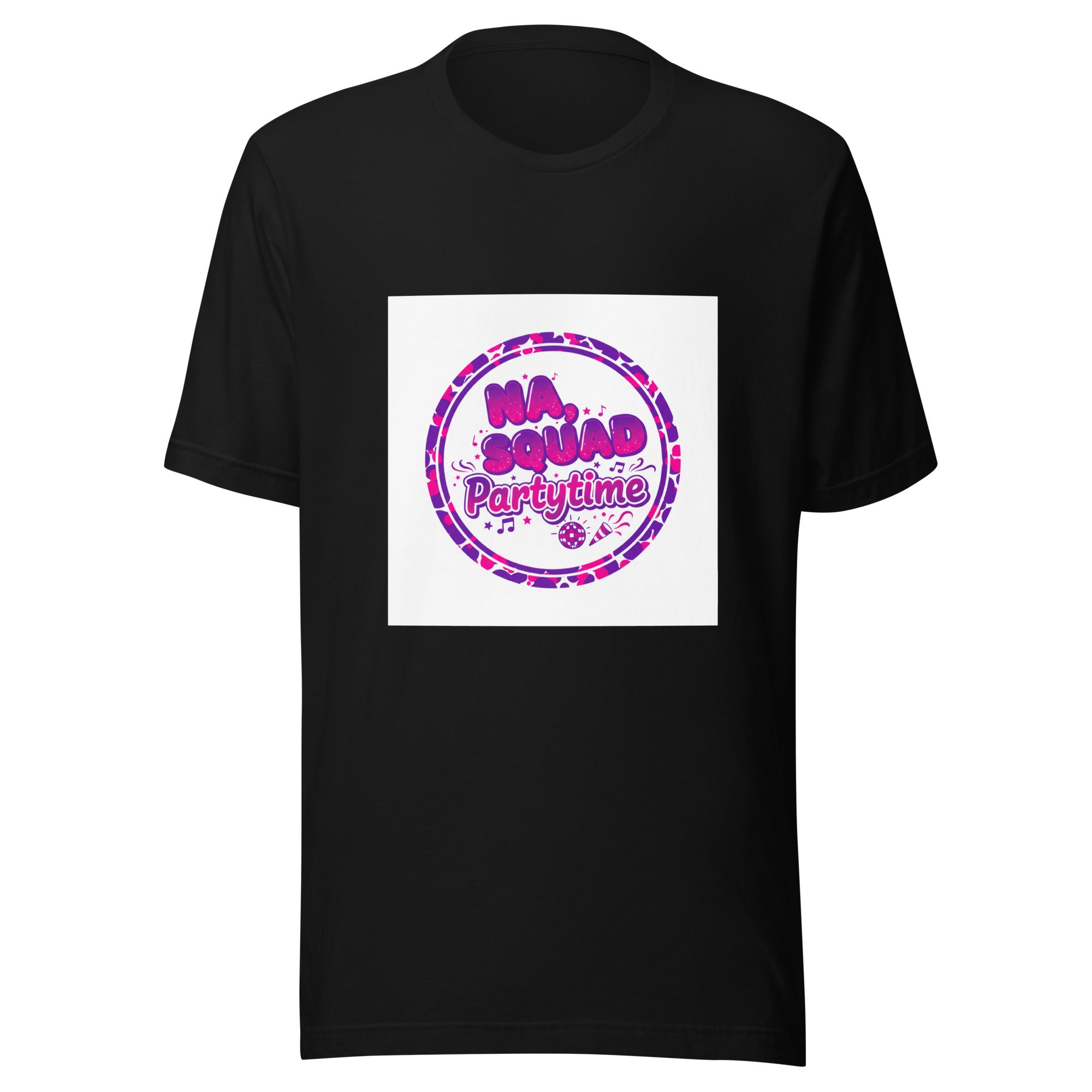 Bild 1: T-Shirt Unisex - Na, Squad Partytime - Das CRAZY-Produktgruppe. Jugendwort-Geschenk für Teens. Stylisch & locker. Jetzt bestellen KCCMShop.de