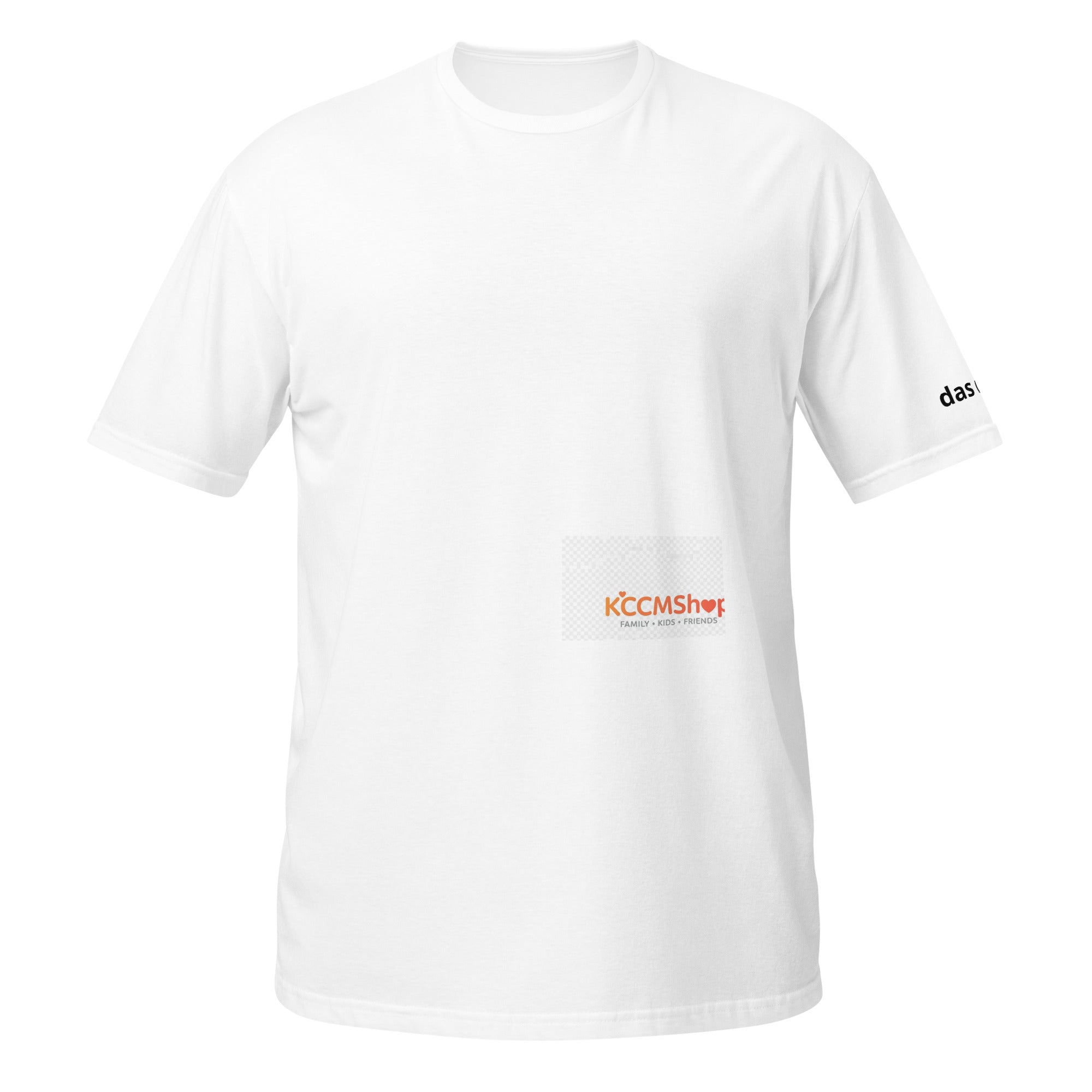 Bild 2: T-Shirt Unisex mit Logo vorne & 'Das Crazy' am Ärmel – 100% Baumwolle, Größen S-3XL. Stylisch & locker. Jetzt bei KCCMShop.de bestellen!
