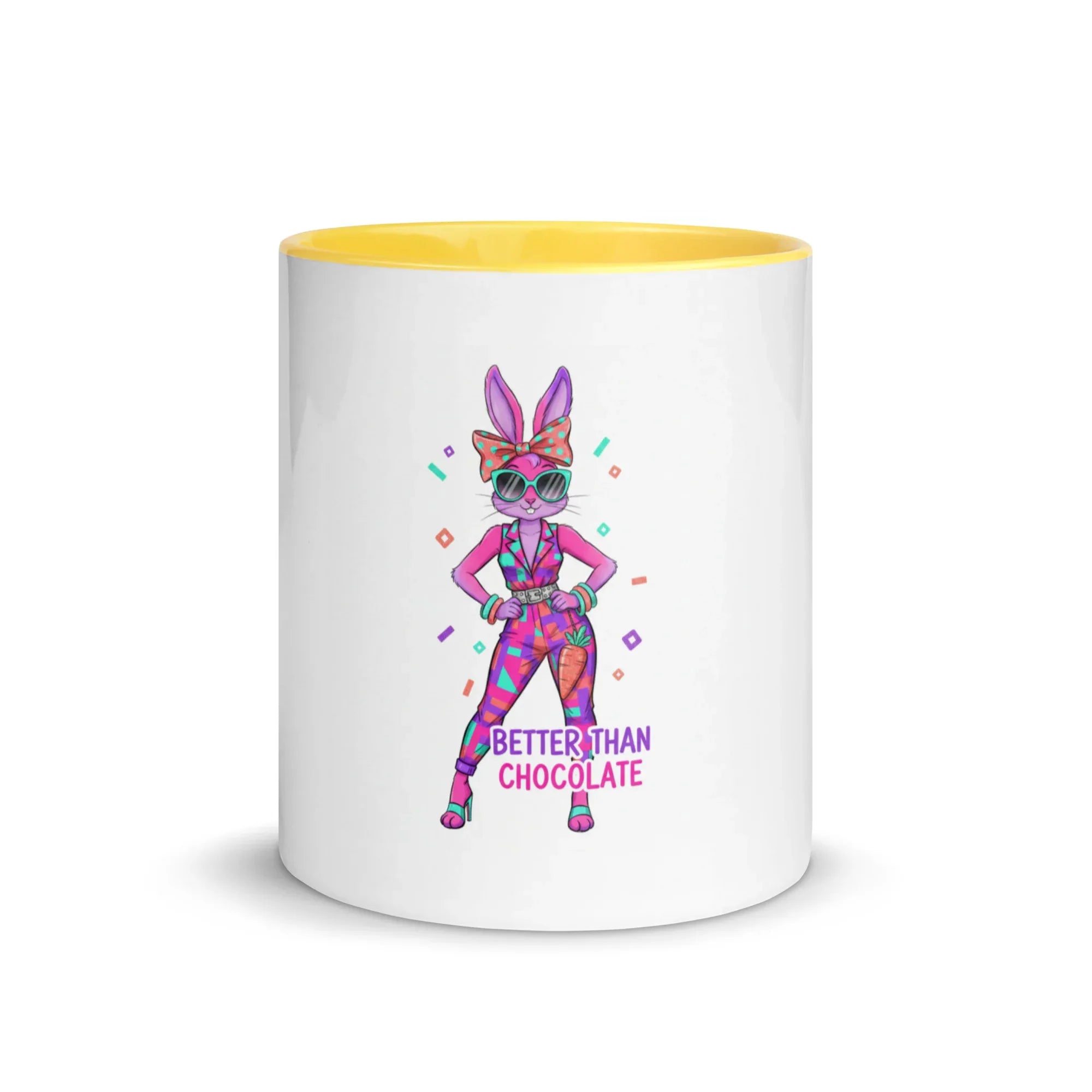 Bild 2: Tasse mit farbiger Innenseite und lustigem Spruch „Fräulein Hase“ – witziges Geschenk für jeden Anlass. Jetzt bei KCCMShop.de bestellen!