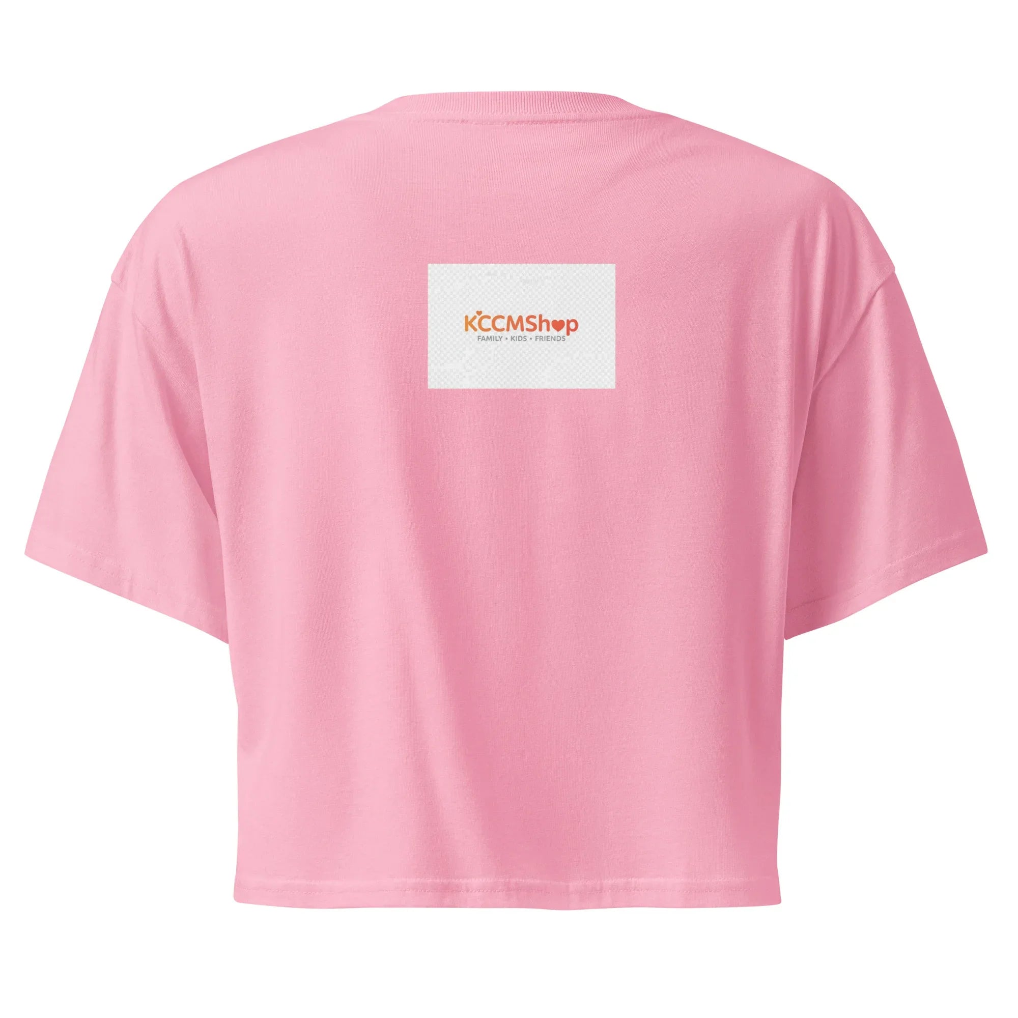 Crop-Top aus weicher 100% Baumwolle – lockere Passform, kurze Länge, perfekt für Frühling & Sommer. Tolles Geschenk für Damen. Rückseite. Jetzt bei KCCMShop.de bestellen!
