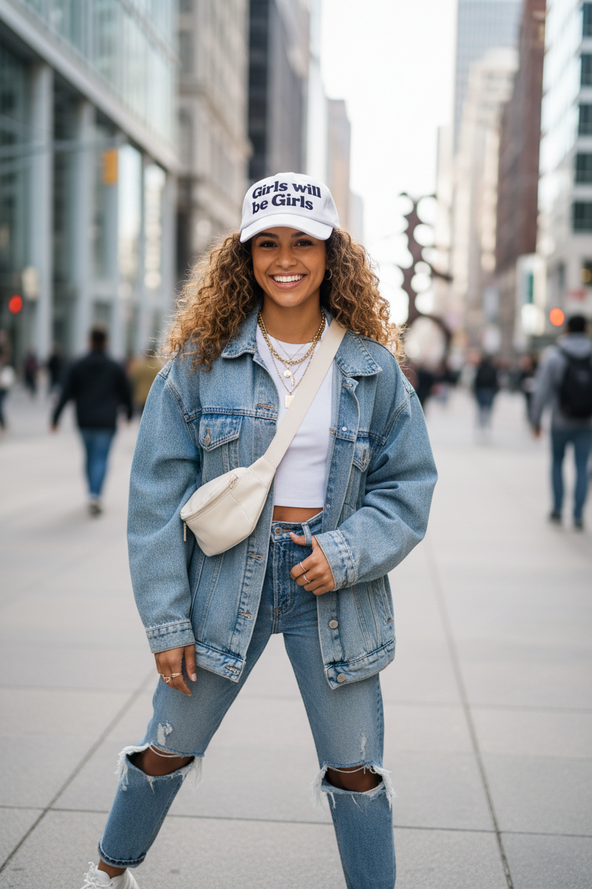 Dad Hat - Girls will be Girls - Das CRAZY-Produktgruppe - stylische Cap in Schwarz, 100% Baumwolle, One Size. Tolles Geschenk für Gen Z. Jetzt bei KCCMShop.de bestellen!
