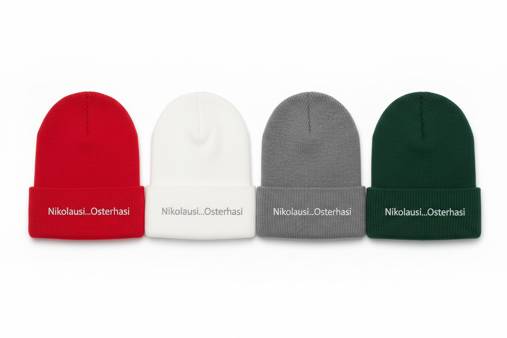 Mütze grün mit lustigem Spruch: Es ist kalt baby – Nikolausi Osterhasi Design für lustige Leute. Geschenk mit Humor. Jetzt bei KCCMShop.de bestellen!