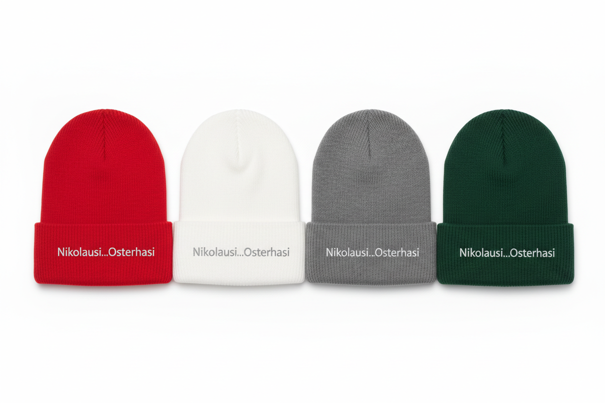 Mütze grün mit lustigem Spruch: Es ist kalt baby – Nikolausi Osterhasi Design für lustige Leute. Geschenk mit Humor. Jetzt bei KCCMShop.de bestellen!