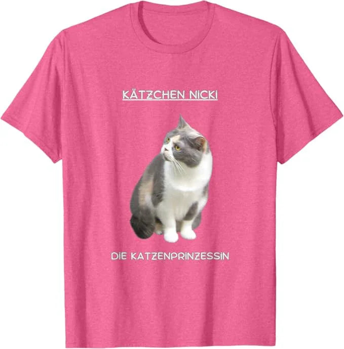 T-Shirt Kätzchen Nicki die Prinzessin - Titelfigur aus Kater Pinos Welt voller Abenteuer