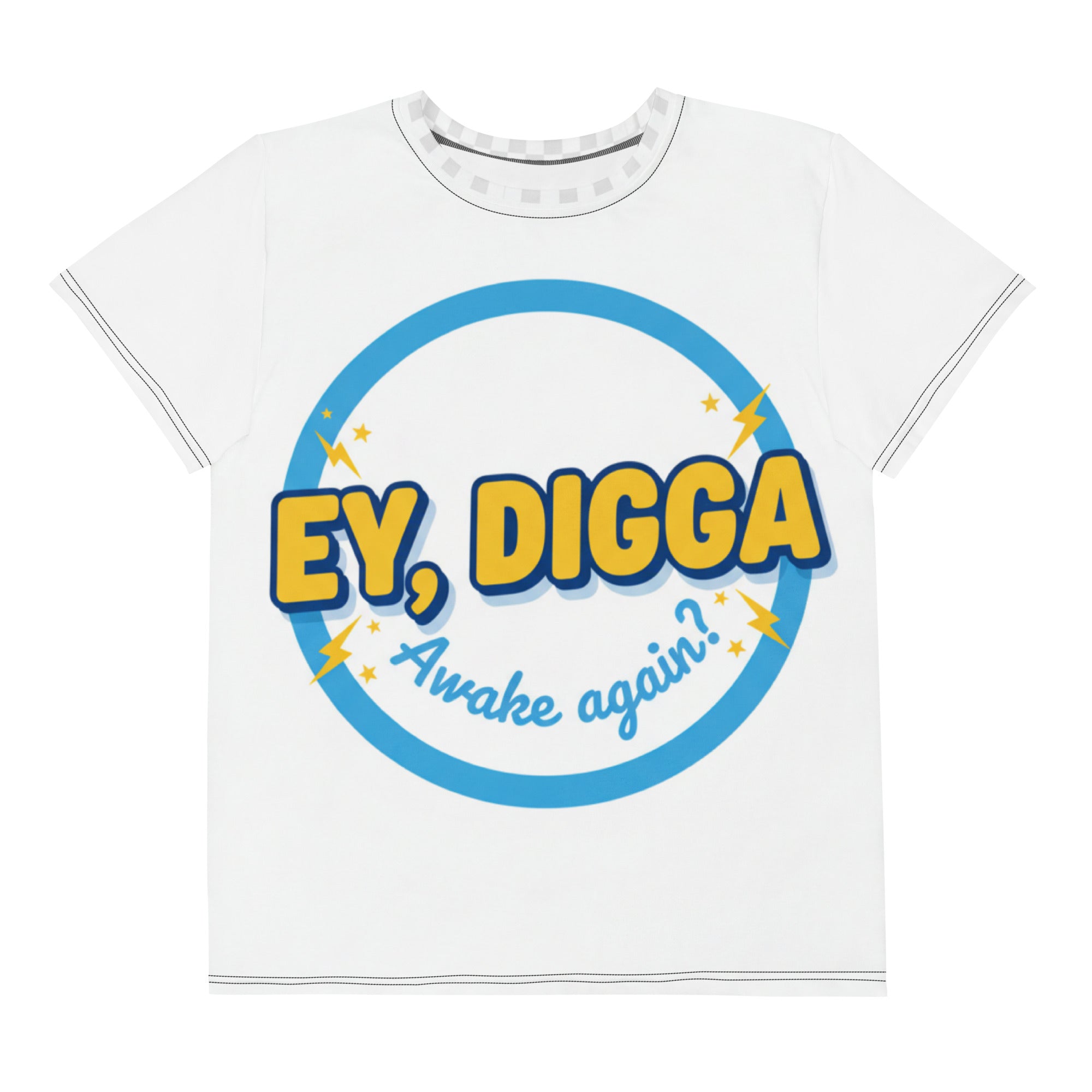 T-Shirt für Kids - EY, Digga - Das CRAZY-Produktgruppe mit Rundhalsausschnitt. Witziges Jugendwort-Shirt für Kids, die dazugehören wollen. Jetzt bei KCCMShop.de bestellen!