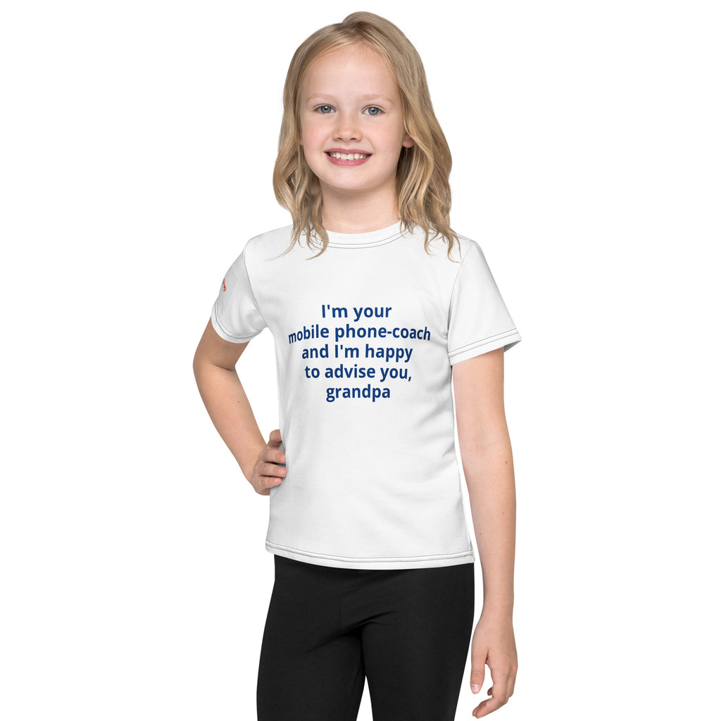 T-Shirt für Kinder mit lustigem Spruch 'I'm your Handy Coach' – bequem, farbenfroh, Größen 2T-7. Geschenk für Kinder u. Eltern mit Humor. Jetzt bei  KCCMShop.de
