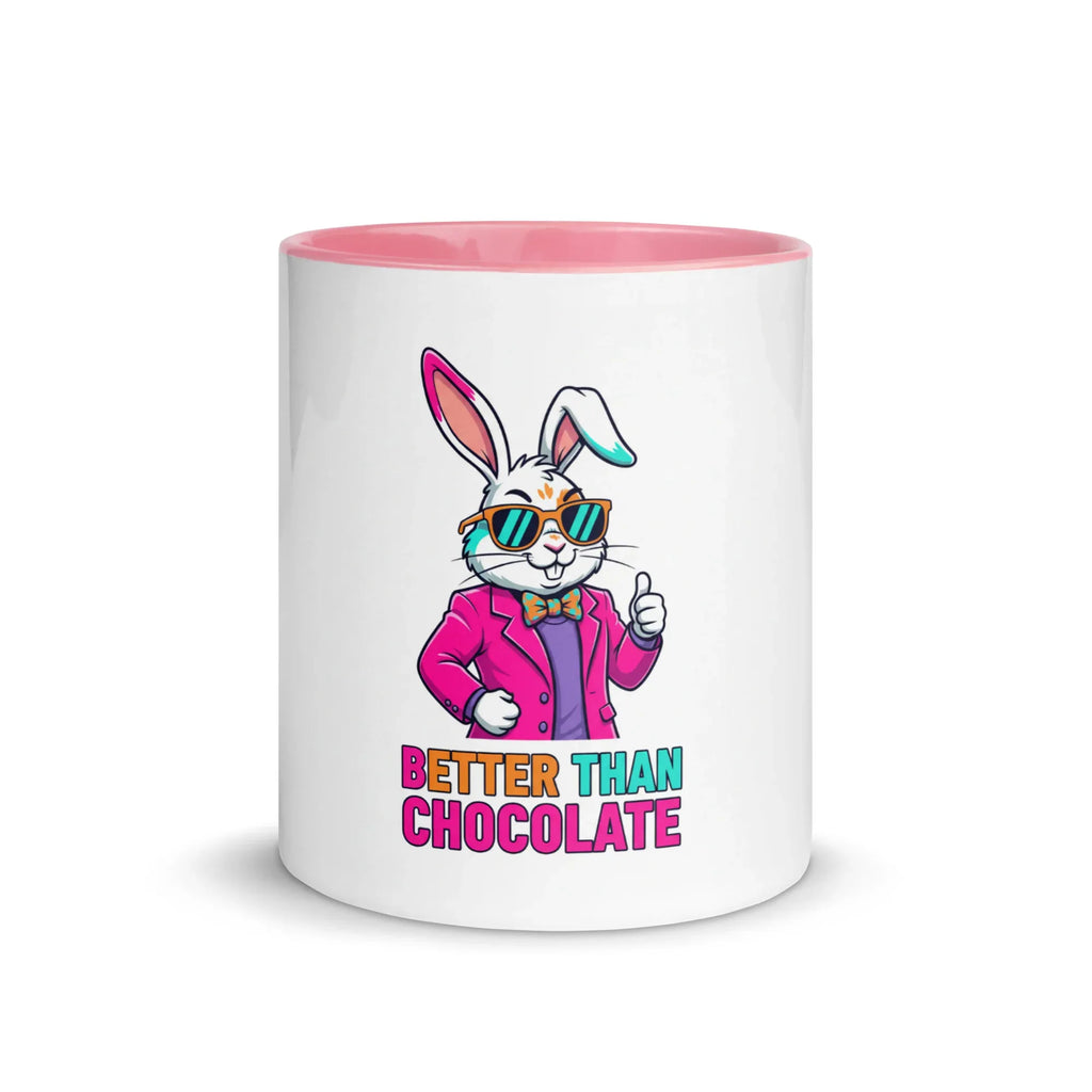 Tasse weiss, farbige Innenseite - lustiger Oster-Spruch Herr Hase - Geschenk Ostern | KCCMShop.de